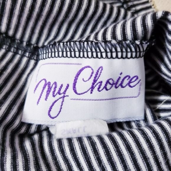 My Choice Black and White Stripe Seashell Maternity Swim Suit Size Small - Picture 6 of 8